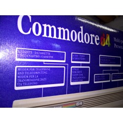Commodore 64 Karton-Verpackung "Englisch/Italienisch"